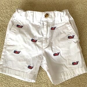 White Boys Shorts with embroidered whale.